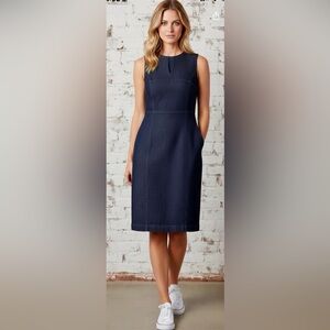 Banana Republic Midnight‎ Blue Denim Dress